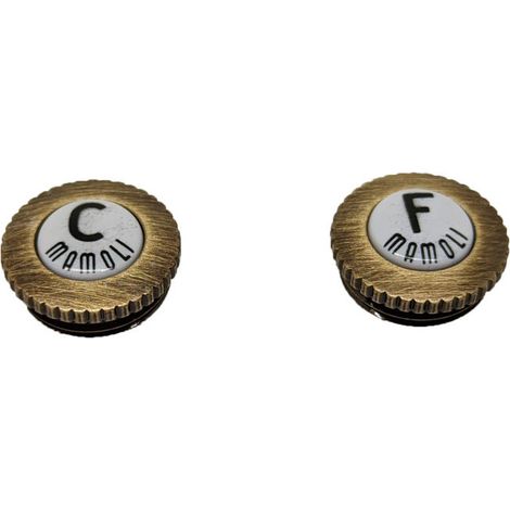Ricambio coppia placchetta bronzo acqua calda/fredda serie Epoca Mamoli 20T.5 (1/2)