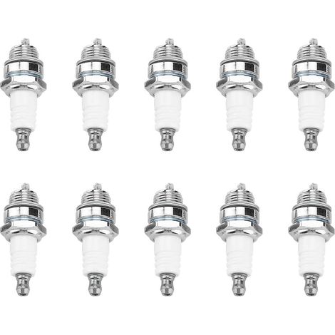 Bougie D Allumage - 10 Pièces - Compatible Avec Débroussailleuse Tondeuse Soufflante Scie À Chaîne - Pour Moteur 2T Et 4T (1/5)