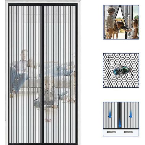 CREA Reinforced Magnetic Screen Door Hands Free Mesh Screen Door Curtain