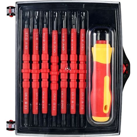 EASYCOMFORT Jeu de tournevis isolés 1000V pour électricien - Kit tournevis isolation domestique professionnel (1/5)