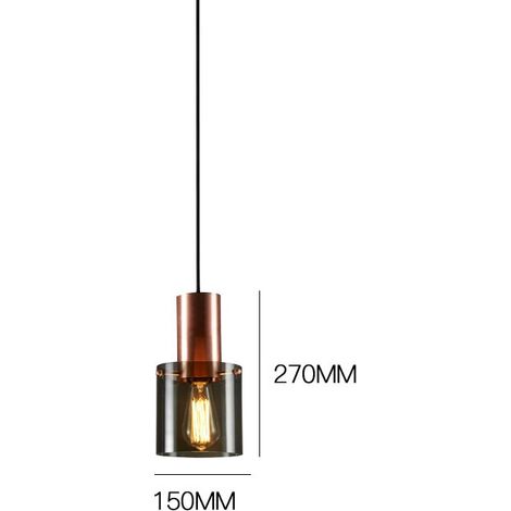 Suspension - Ø 15 cm - 1xE27 - Couleur or rose (1/5)