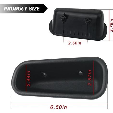 1 color: Black Material: ABS Car right door inner handle/pull handle cup Suitable for road use.