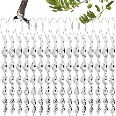 Lot de 16 girouettes réfléchissantes pour balcon et jardin, effaroucheur très efficace contre les corbeaux et les merles, protection de la maison