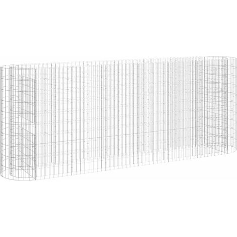 Maison Exclusive - Gabbione con Letto Rialzato in Acciaio Zincato 260x50x100 cm (1/5)