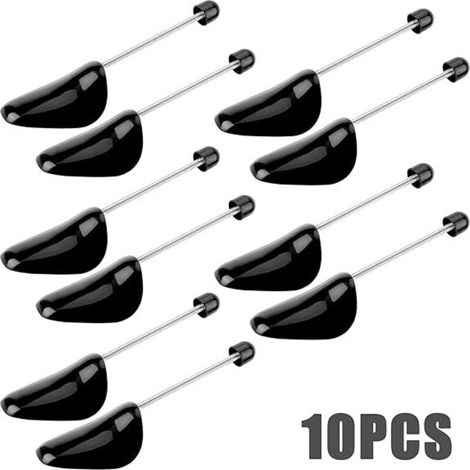 Lot de 5 Paires Embauchoirs en Plastique, Embauchoirs Chaussures - Avec Ressort Spirale, Forme Chaussure, Taille Homme, 39 À 47, Forme Chaussure en Plastique, Noir (1/5)