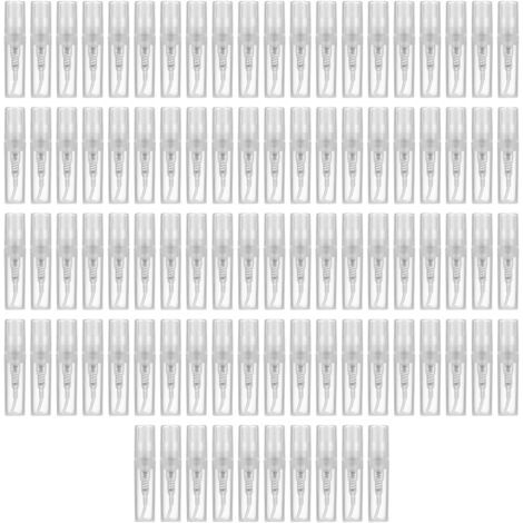 Mini Transparent 2 ML Vaporisateur Bouteille en Plastique Parfum Vaporisateur Bouteille D'éChantillon Vide Adapté pour Voyage Partie 90 Pcs