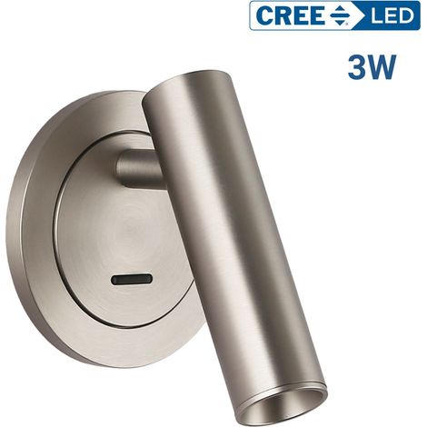 Liseuse encastrée "MILSA" - 3W - 2700K - IRC 85 - Nickel Mat