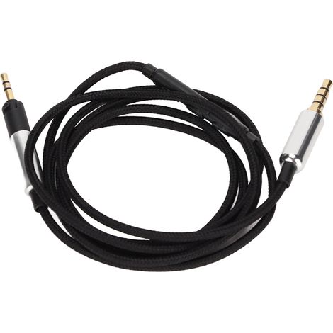 Câble de remplacement pour casque, 5 conducteurs, 120 cm/47,2 pouces, avec microphone et contrôle du volume, compatible Sennheiser (1/5)