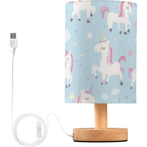 Kcldeci Lampe de chevet licorne nuage étoile pour chambre à (1/5)