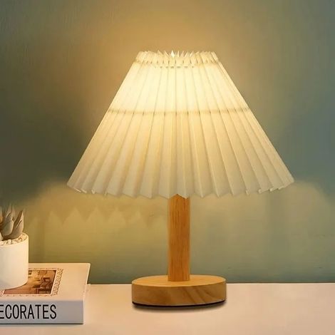 Lampe de Chevet USB, 3 Niveaux de Luminosité, Lumière Douce, Abat-Jour Tissu, Lampe de Table pour Chambre Salon blanc LAMPE A POSER (1/4)