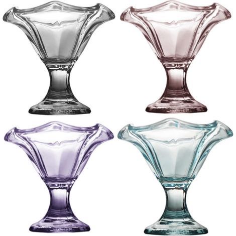 Ensemble de 4 coupes à dessert en verre à pied, verres à dessert, coupes à sundae, coupes à trifle aux fruits pour glace, verres à salade de fruits pour apéritif (1/5)