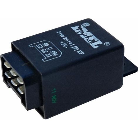 Lem Select – Centrale clignotant 12 V 6 voies adaptable FIAT – Avec voyant et support – Ref 5154278 – Watt 21W par voie