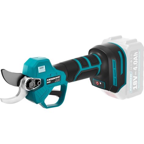 Sécateur Sans Fil 25mm,pour 18V (sans batterie)  Coupe 25 mm / 15 mm, Moteur sans balais 150N. Sécurité 2 étapes + verrouillage auto 30s, Lame de rechange incluse (1/5)