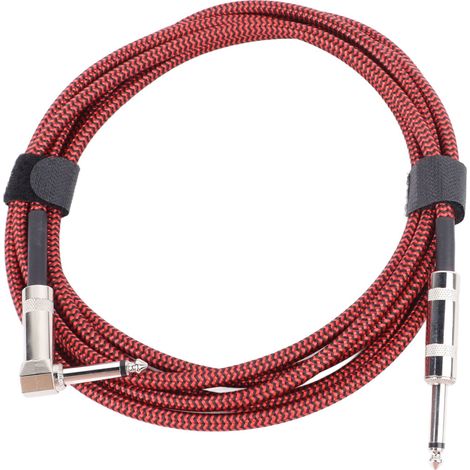 Câble audio 6,35 mm jack instrument de musique tressé pour guitare électrique basse, connecteur mâle, fil blindé durable, accessoire son haute fidélité. (1/5)