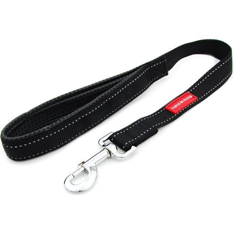 Laisse Chien - 60 cm - Poignée Rembourrée - Boucle Rotative 360° - Bande Réfléchissante - Nylon Double Couche - Pour Chiens Moyens et Grands - 1 Pièce (1/5)