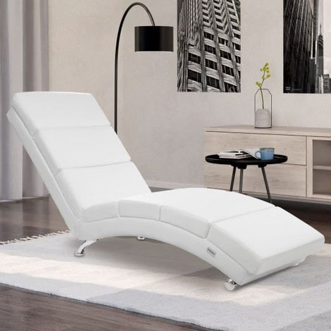 Fauteuil Ergonomique Simili Cuir Blanc. Idéale pour la relaxation et le bien-être (1/5)