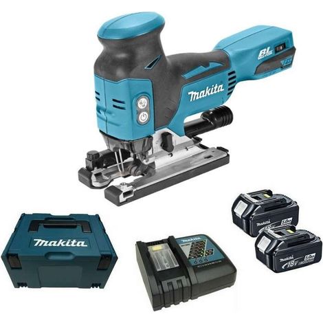 Makita Scie sauteuse pendulaire sans fil DJV181RTJ + batterie, + chargeur, + mallette 18 V 5.0 Ah Nombre d’accus fourni (1/5)