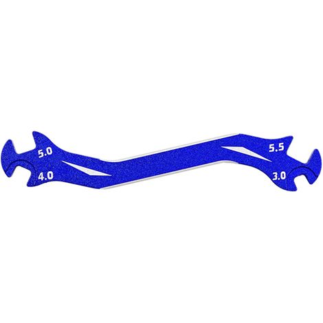 Clé à écrou pour modèle de voiture télécommandée, clé à tendeur multiple 3mm 4mm 5mm 5.5mm, pièces de rechange (bleu) (1/5)