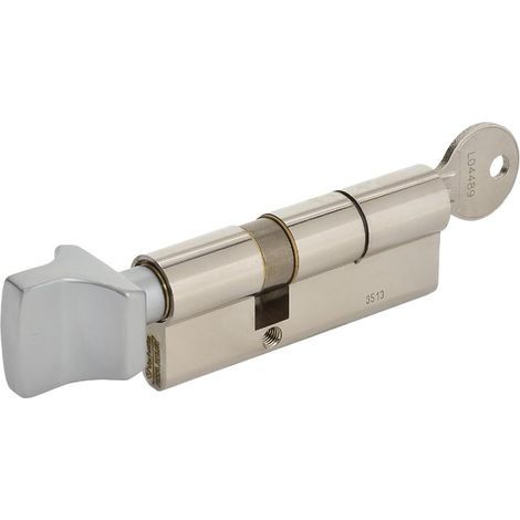 Mechanical Lock Cylinder 30x30mm, 5 Pins, Nickel Plated Finish, With 3 Keys, For Interior Doors (1/5)