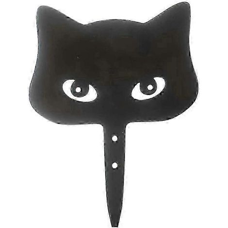 Schwarze, guckende Katze als Gartenstecker, Partydekoration, Ornamente, Kunsthandwerk - Gut-B (1/5)
