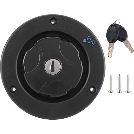 Bouchon de remplissage d'eau étanche verrouillable avec 2 clés pour camping-car caravane RV (1/5)