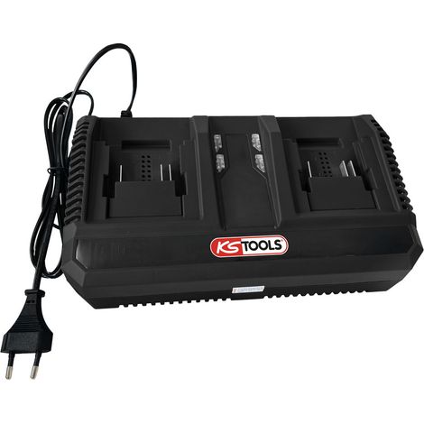 KS Tools - Double chargeur rapide - chargeur batterie 18v - 8A - 515.4706F