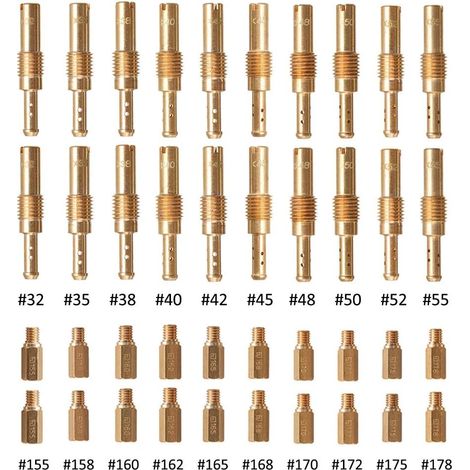 40 gicleurs d'air principaux pour carburateurs - 20 gicleurs d'air principaux et 20 gicleurs d'air de ralenti Keihin OKO KOSO CVK PE PWK Carb (1/3)