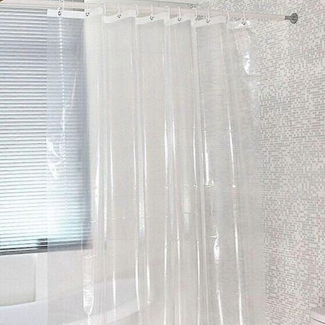 Rideau de douche transparent non toxique, résistant à la corrosion, antibactérien et écologique. Couleur : 180 x 200 cm (1/5)