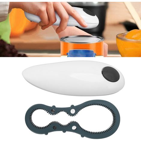 Ouvre-boîte électrique, ouvre-boîte de cuisine, ouvre-bouteille en forme de huit, tire-bouchon multifonctionnel (1/5)