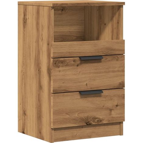 Mesita de noche madera de ingeniería roble artisan 40x36x65 cm vidaXL