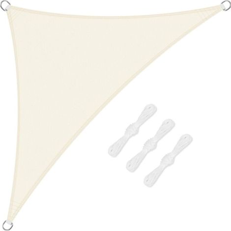 Voile D Ombrage - Triangle 3 M X 3 M X 4 25 M - Protection UV 98 - Résistant À L Eau - Pour Jardin Terrasse Extérieur - 1 Pièce (1/5)