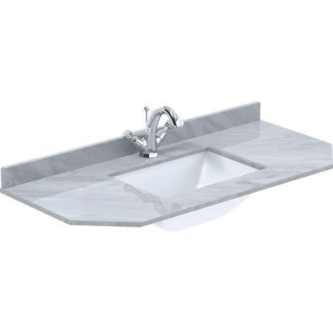 1000 SINGLE BOWL ANGLED MARBLE TOP 1TH