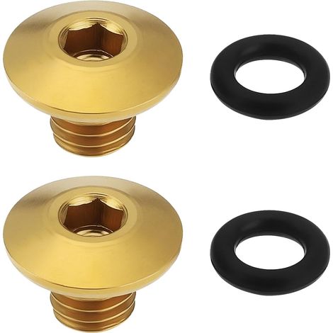 2X Vis de Purge Joints Toriques Bouchon d'Huile Boulons Titane TC4 M5x10mm Compatible avec XT SLX Zee Deore LX (1/5)