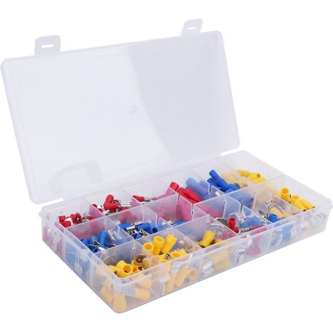 Kit 236 pièces connecteurs électriques à sertir, tubes isolants, blocs de jonction, accessoires de câblage (1/5)