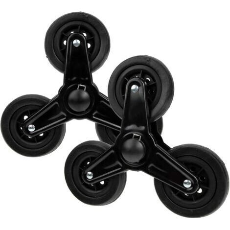 1 Paire roue de magasinage roues de montée d'escalier diable à usage intensif chariot de meubles roulettes pivotantes roues de chariot à bagages roulettes robustes VTT (1/5)