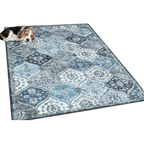 Teppich, waschbar, verwittertes Design, Grau 160X230Cm (1/2)