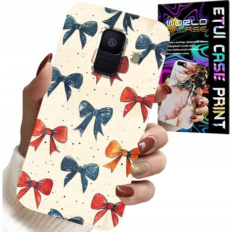 Custodia per Samsung A6 2018 - nastri colorati, motivi alla moda (1/5)