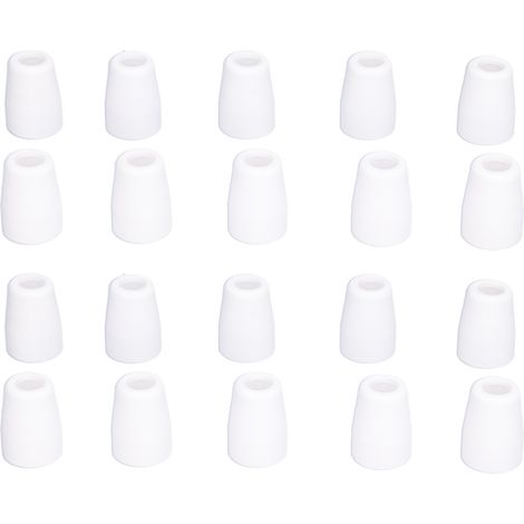 20Pcs Plasma Cutter Ceramic Cup Air Cutting Torch Shield Consumables Accessories for TC‑60