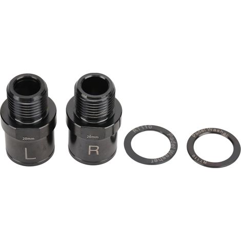 Béquille de pédale de vélo en alliage de titane, axe prolongé 20 mm pour VTT, noir (1/5)