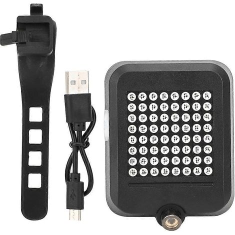 USB-wiederaufladbares Fahrradrücklicht, intelligenter Blinker mit Kontrollleuchten, Sicherheitsbeleuchtung für Radfahrer, Zweiradzubehör, Kurvenlicht, leistungsstarkes Licht für Nachtfahrten (1/5)