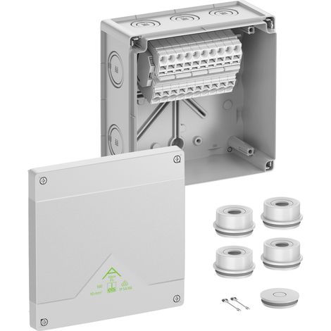Spelsberg Abzweigkasten, Schutzart IP55/IP66, max. Leiterquerschnitt 10², Schlagfestigkeit IK07, Schutzklasse II, Ui 690V AC, Ui 690V DC, DLG, VDE, halogenfrei, 81044001