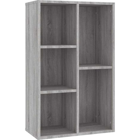 Maison Exclusive - Libreria/Credenza Grigio Sonoma 50x25x80 cm Legno Multistrato