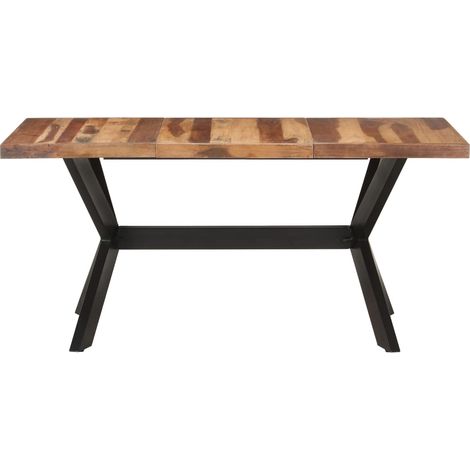 Maison Exclusive - Tavolo da Pranzo 160x80x75 cm Legno Massello con Finitura Ambra (1/5)