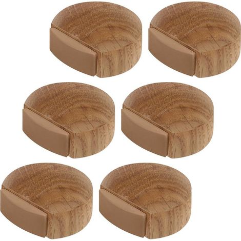 6 Pcs Arrêts de Portes - Butée de Porte Adhesive en Bois pour Sol et Parquet – Stop Porte Adhésif - Butoir de Porte (1/5)