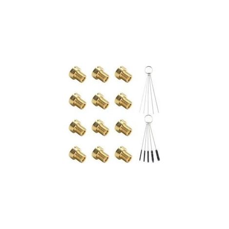 12 Pièces Gicleur Carburateur 5mm Jet Principal de Carburateur Kit de Gicleur Principal de Carburateur 45 48 50 52 55 58 60 62 65 68 70 72 Remplacement Pour Carburateur Dellorto PHBG PHVA (1/4)