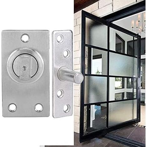 Charnière À Pivot - Acier Inoxydable 360° - Pour Portes En Bois Et Armoires - 1 Pièce (1/5)