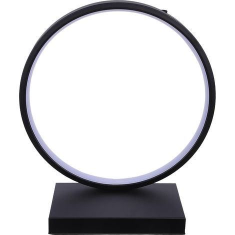 PRETYZOOM Lampe de Table LED Circulaire Noire Moderne et (1/5)
