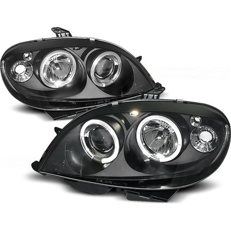 Phares CITROËN SAXO 09 99-06 03 ANGEL EYES NOIR jantes double halo (1/2)