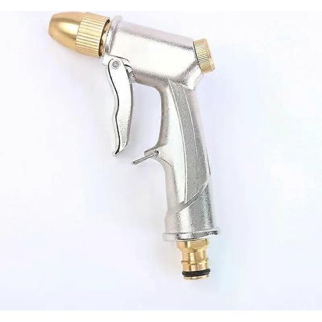 High Pressure Water Spray Gun Metal Brass Nozzle Garden Hose Pipe Lawn Car Wash Sprayer Sprinkler Car Wash Tool Water Guns XY002 (1/5)