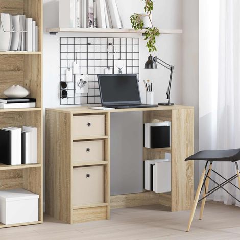 vidaXL  Desk  with Drawer Sonoma Oak 100 x 40 x 75 cm Engineered Wood